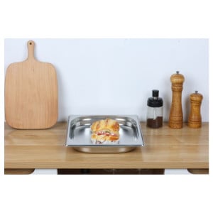 Gastro GN 2/3 Stainless Steel Tray - Depth 40 mm - 3 L - Dynasteel