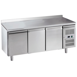 Chladiaci stôl 3 dverový GN1/1 - Hĺbka 700 s chrbtom - Dynasteel