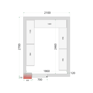 Chladnička s negatívnou teplotou TEFCOLD - Rozmery 2100x2700mm | Profesionálne skladovanie