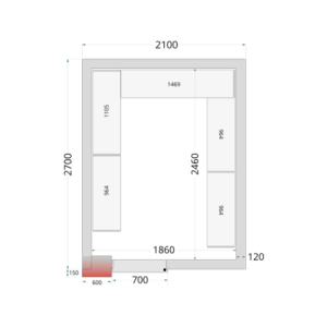 Chambre Froide Négative TEFCOLD - Rozmery 2100x2700mm | Profesionálne Skladovanie