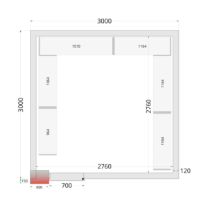 Chambre Froide Négative TEFCOLD - 3000x3000 : Jednoduché a Ekonomické Skladovanie