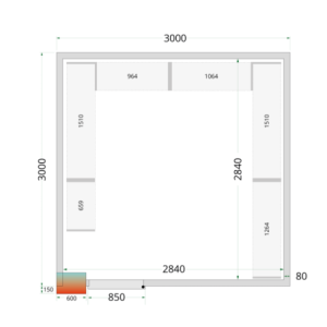 Chladnička s negatívnou teplotou TEFCOLD - 3000x3000mm | Optimálny výkon