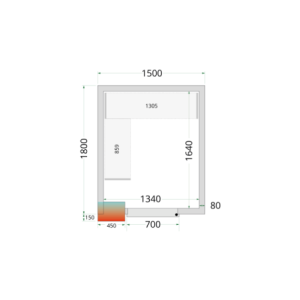 Chladnička s pozitívnou teplotou - 1500 x 1800 | TEFCOLD | Optimalizované a praktické skladovanie potravín a nápojov