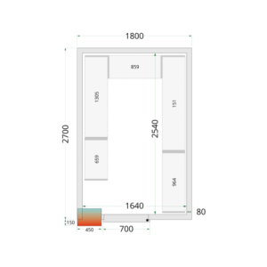 Positive Cold Room - 1800 x 2700 - TEFcold - Optimized storage and affordable cost