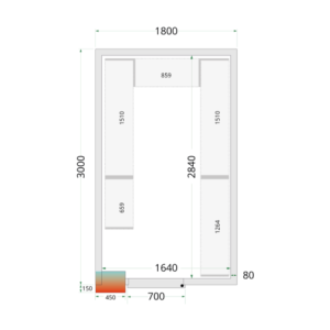 Chambre Froide Positive - 1800 x 3000 TEFCOLD : Optimalizované skladovanie, jednoduchá a efektívna inštalácia v profesionálnej k