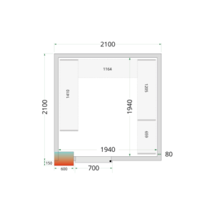 Chambre Froide Positive TEFCOLD - 2100x2100 | Efektívne Chladené Skladovanie