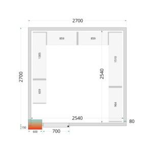 Chladiareň s pozitívnou teplotou TEFCOLD - 2700x2700 | Profesionálne chladené skladovanie