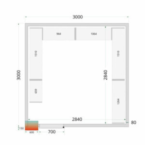 Súprava regálov do chladiacej miestnosti 3000x3000 TEFCOLD - Optimalizované skladovanie a uchovávanie čerstvých produktov