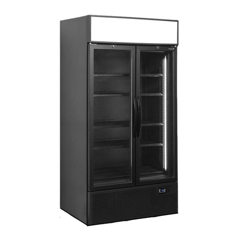 Vitrine Réfrigérée Positive Noire - 2 Portes Vitrées - 524 L TEFCOLD : Elegancia a Výkon pre Profesionálov