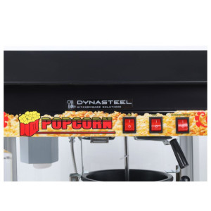 Professional Popcorn Machine - Black Dynasteel: Powerful, durable, and impeccable design.