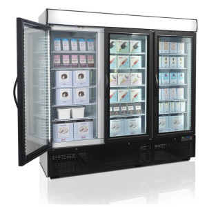 TEFCOLD Freezer Display 1657 L - 3 Glass Doors - White