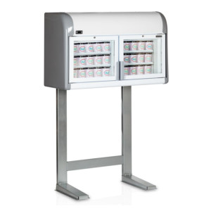 Wall Freezer with Stand - 2 Glass Doors - 170L TEFCOLD | Optimize your Commercial Space