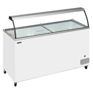 Chest Freezer with Curved Glass - 430 L TEFCOLD: Optimal storage for ice cream