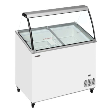 Congélateur Coffre à Glace avec Verre Incurvé - 230 L, TEFCOLD | Fonctionnalités professionnelles et design attrayant