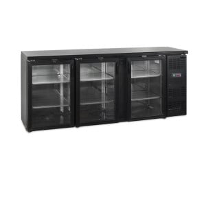 Zadný bar s chladením, 3 sklenené dvere - 442 L | TEFCOLD CBC310G