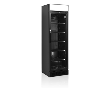 Armoire Réfrigérée à Boissons Noir TEFCOLD - Porte Vitrée 347L, Éclairage LED