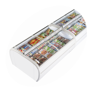 Freezer 2 Curved Glass Lids 1255L TEFCOLD - Optimized space, ideal preservation