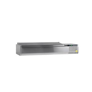 Saladette à Poser Couvercle Inox - Statique - 6 GN 1/3 - TEFCOLD