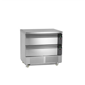 TEFCOLD GN 2/1 positive refrigerated table - 102 L - 2 drawers