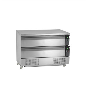 Positive Refrigerated Undercounter Table GN 2/1 - 154 L - 2 Drawers | TEFCOLD