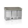 Comptoir à Pizza en Inox GN 1/1 - 3 Portes Pleines TEFCOLD PT1365 | Chladenie 400L, automatické odmrazovanie | Fourniresto