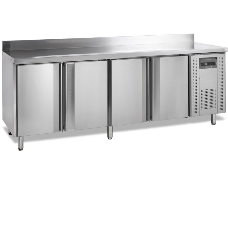 Negative refrigerated table with backsplash - 4 doors - GN 1/1 Tefcold CF7410