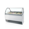 Ventilated Ice Cream Display Case with Curved Front - 18 x 5 L - TEFCOLD Millenium LX18: Spectacular presentation of your profes