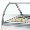 Ventilated Ice Cream Display Case with Curved Front - 18 x 5 L - TEFCOLD Millenium LX18: Spectacular presentation of your profes