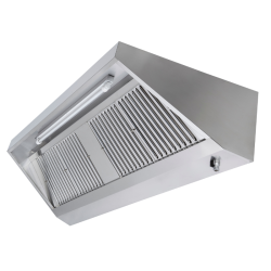 Snack hood 700 Led without motor Dynasteel - Length 1400 mm, Stainless steel AISI304