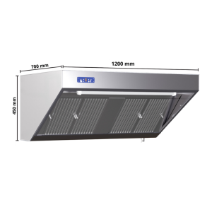 Hotte Snack Complète 700 - Výkonný motor a integrované LED - Dynasteel