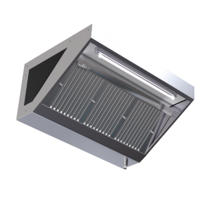 Snack hood 700 Led without motor Dynasteel - Length 1400 mm, Stainless steel AISI304