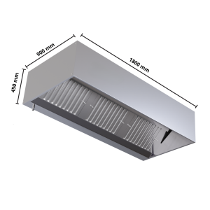 Professional cubic hood with LED and without motor - Dynasteel