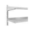 Stainless Steel Wall Shelf on Brackets 2 Levels - L 1200 x D 400 mm - Dynasteel