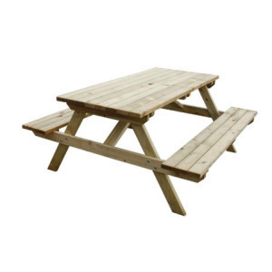 Elegantný a robustný drevený piknikový stôl 1,5 m