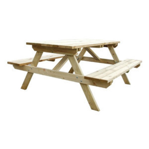 Elegantný a robustný drevený piknikový stôl 1,5 m