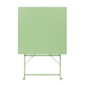 Folding square table Bolero light green 600 mm steel