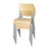 Galvanized Wood Chair - Set of 4 Bolero