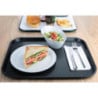 Plateau self-service anthracite Olympia 340 x 450 mm - Résistant et élégant