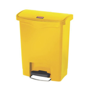 Poubelle Jaune 30L Rubbermaid - Pédale Frontale Ultra Résistante