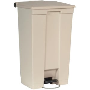 Bežový pedálový kontajner 87L Rubbermaid Step-On: Odolnosť a hygiena