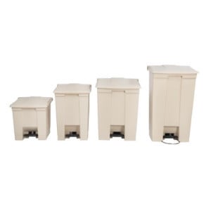 Bežový pedálový kontajner 87L Rubbermaid Step-On: Odolnosť a hygiena