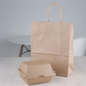 Petites Boîtes Hamburger Compostables 112mm - Lot 150 Kraft Fiesta