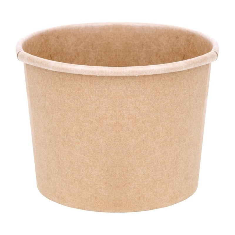 Soup Pots 340 ml 98 mm - Pack of 500 in Kraft Cardboard