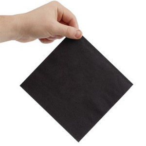 Serviettes 2 Plis Noires 330 mm - Lot de 2000 Snacking Eco-Friendly