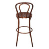 High Bistro Curved Wood Stool Walnut Exceptional Quality