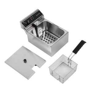 Friteza Profesionálna 10 L 3000 W Inox — Termostat