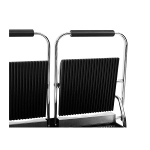 Double Panini Grill - Ribbed Plates - Dynasteel