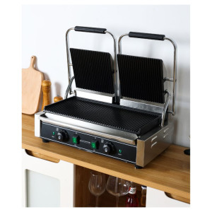 Grill Panini Double - Grooved Plates - Dynasteel