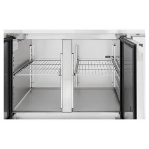 Chladiaci stôl 2 dverový GN1/1 - Hĺbka 700 s chrbtom - Dynasteel