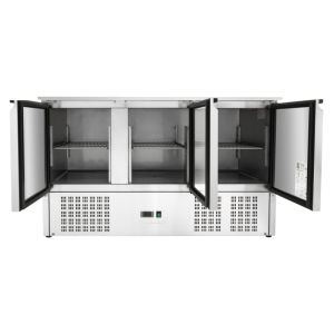 Saladette Compact 3 Doors - With Sliding Lid - Dynasteel